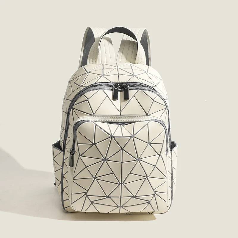 New Korea female Backpacks Women Large Capacity Geometric Female Drawstring Holographic Backpack School Bag