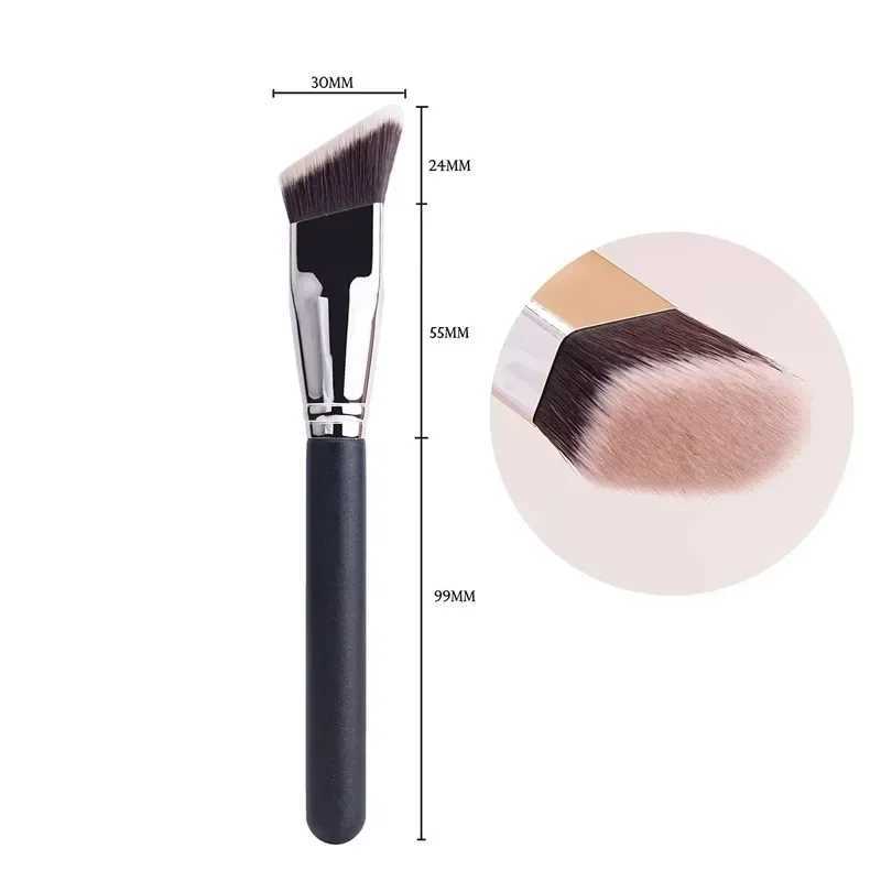 Angled Liquid Powder Contour Makeup Brushes Cream B Liquid Foundation Blending Brush Angled Professional Beauty Tools W250605