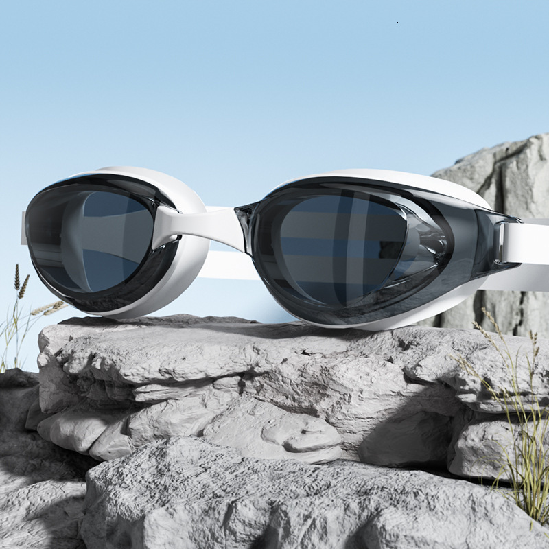 New Goggles for Adults Men and Women HD Waterproof Anti-Fog Swimming Glasses Professional Diving Fashion Swim Cap Set