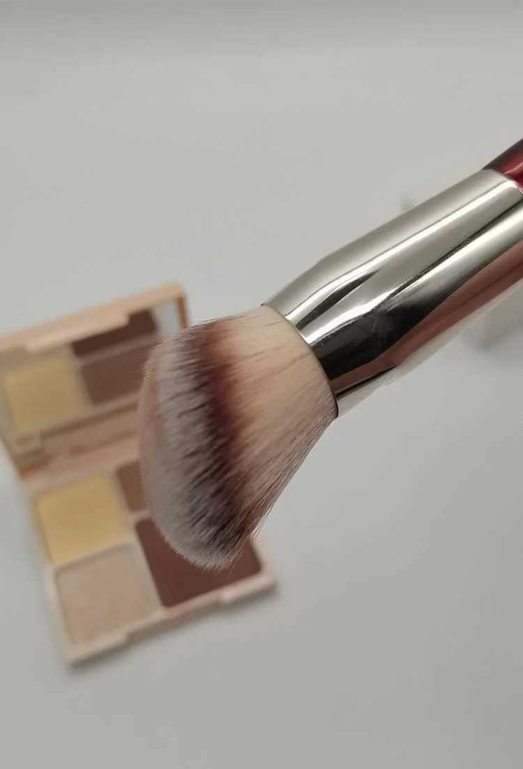 1pc 101 Contoured Foundation Makeup brushes Angled Liquid Base Concealer Make up brushes Red wood handle cosmetic tools 506W250605