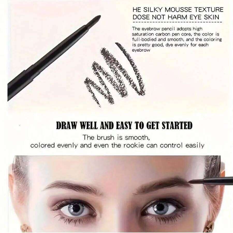 3pcs Waterproof Black Eyeliner Pencils-Smudge-Proof, Long-Lasting &Beginner-Friendly Eye Makeup free shipping