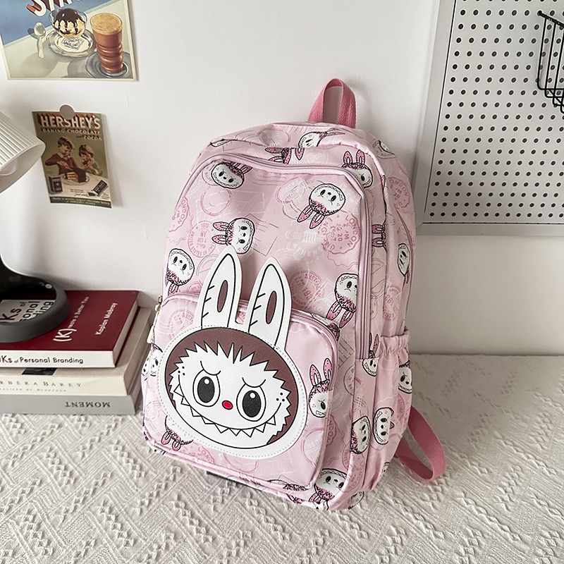 New labubu children schoolbag labubu products elementary school students large capacity waterproof junior high school female cute backpacks