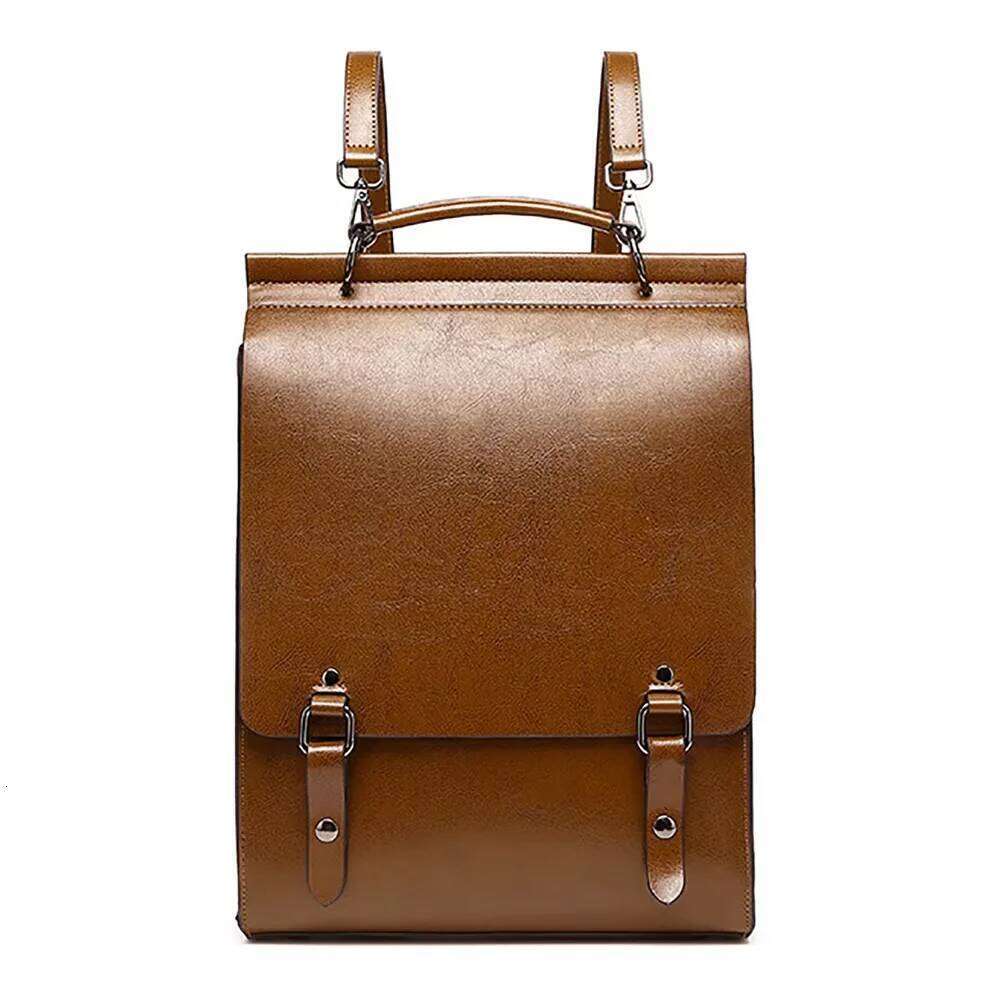 Genuine Leather Women Backpack Cross Body Bag Book School Real Cowhide Lady Female Laptop Daypack Messenger Shoulder Bags