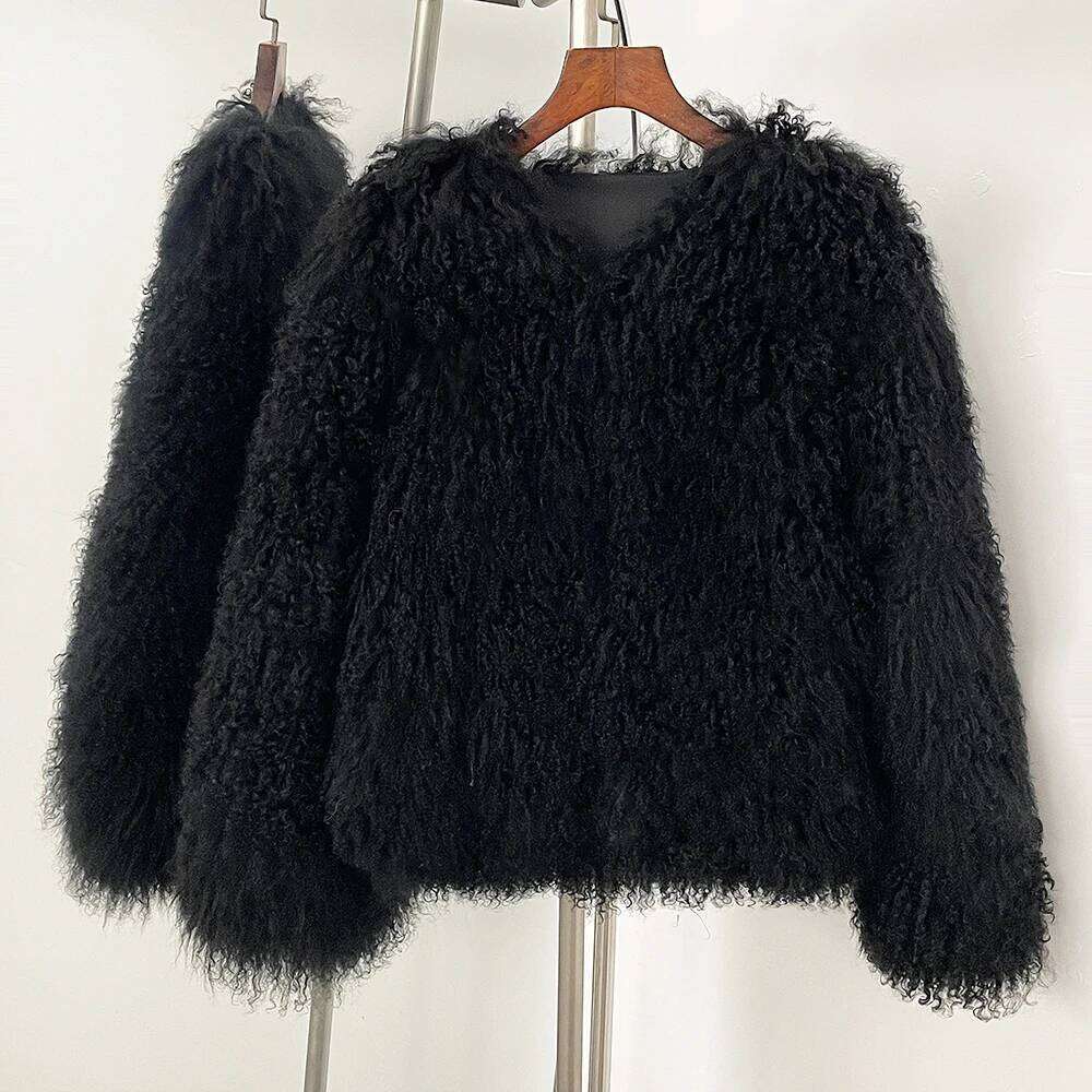 OFTBUY Natural Mongolia Sheep Jacket Women 2025 New Fashion Elegant Winter Clothing Female Warm Thick Real Fur Coat Lady