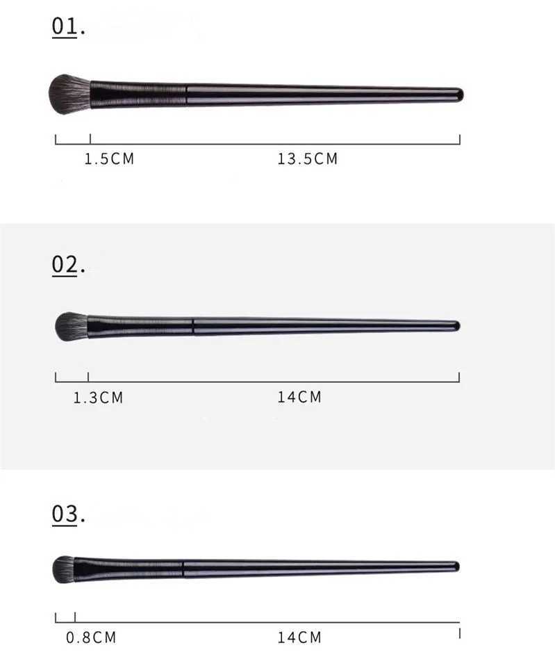 EYE Makeup Brushes Private Label Eye Shadow Eyeliner Eyebrow Brush Make Up Set Black Bag Portable Beauty Tools Wholesale 10setsW250605