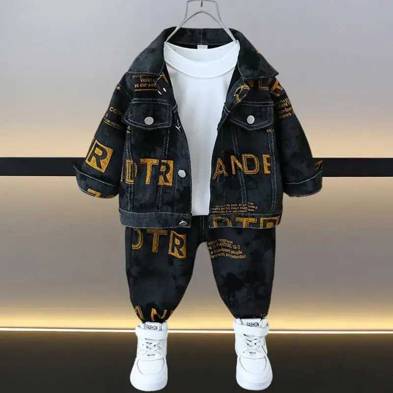 New Spring Autumn Baby Clothes Suit Boys Outfit Sets Korean Baby Boys Coat + Pants Sets Childrens Set 2 To 7 years Kids Outfits R250605