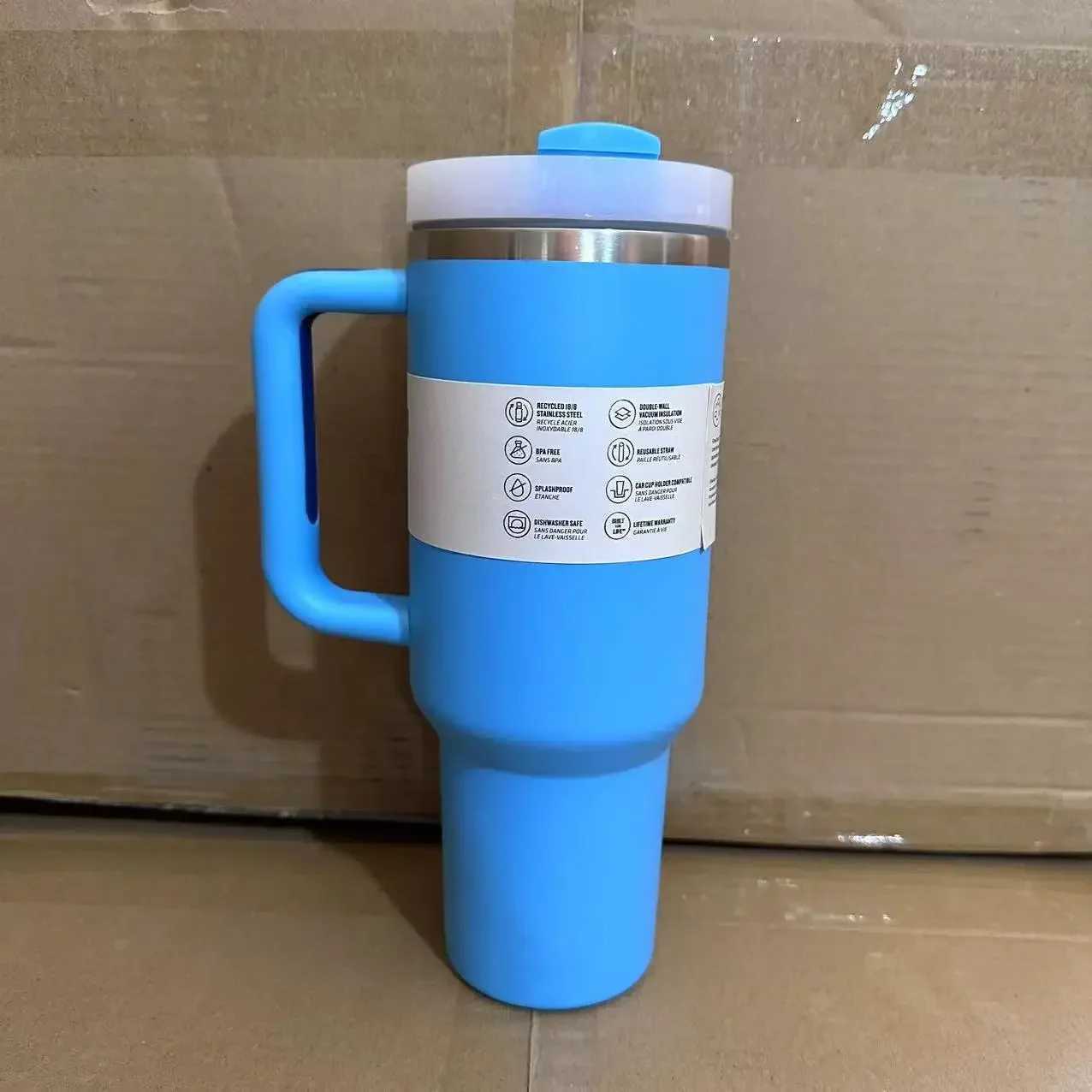 1.18L 40oz Stainless Steel Thermo Bottle Car Water Cup Insulated Cold Drink Vacuum Cup Travel Thermal Mug For Sport Stankey X250605