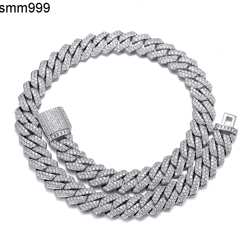 8mm 10mm 12mm 14mm 18mm 20mm Wholesale 925 Sterling Silver VVS Moissanite Cuban Link Chain