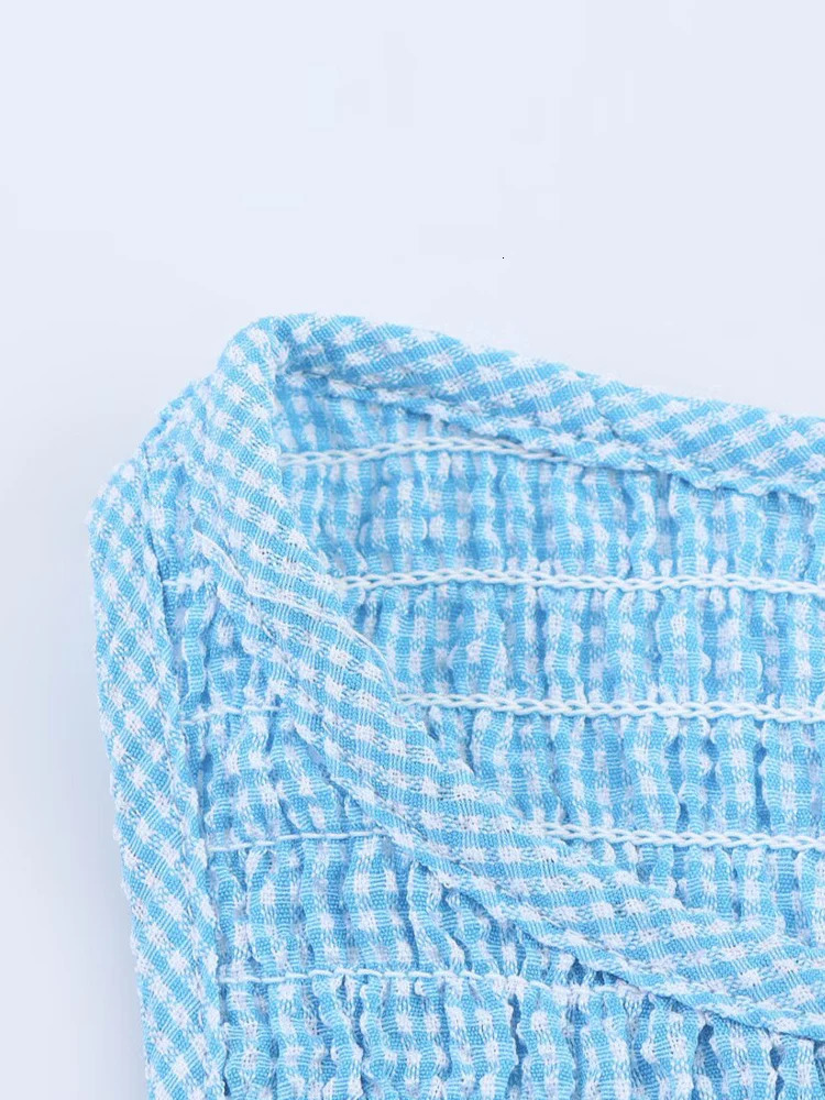 European and American style spring summer honeycomb round neck midi dress sleeveless vest long for women 250604