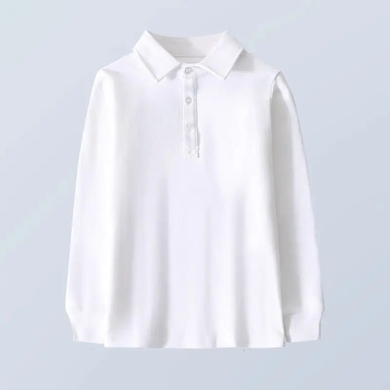 Kids Boys Girls Polo Shirts Arrival Children Spring Autumn Undershirts Teenage Student Base Shirts White Blue Tops 250604