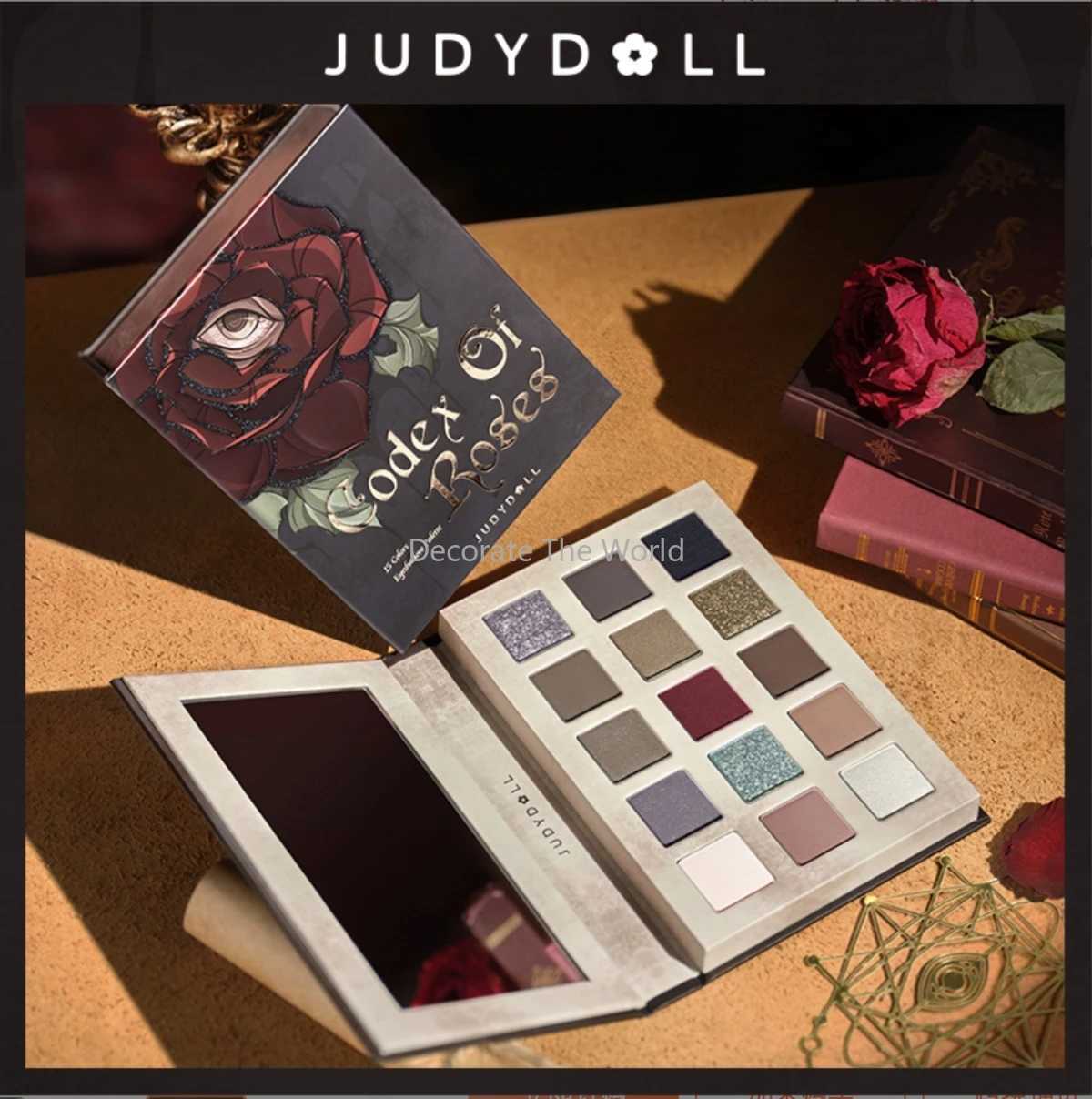 Judydoll Halloween Limited Edition Rose Codex 5-color Eyeshadow Book Matte Earth Color Shimmer Eye Makeup Eye Glitter W250605