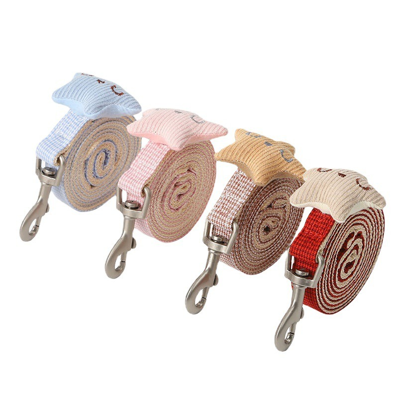 Durable Pet Chest Strap Leash Kit with Houndstooth Pattern & Safety Fasteners