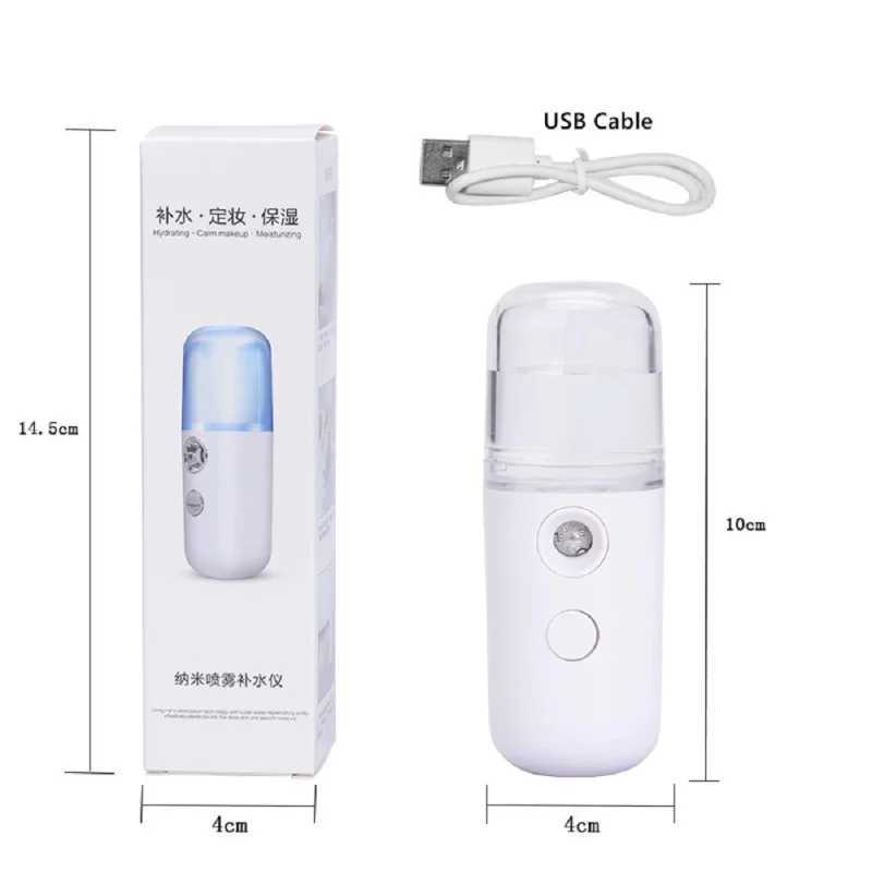 USB Mist Facial Sprayer Humidifier Rechargeable Nebulizer Face Steamer Moisturizing Beauty Instruments Face Skin Care Tools XJ250607