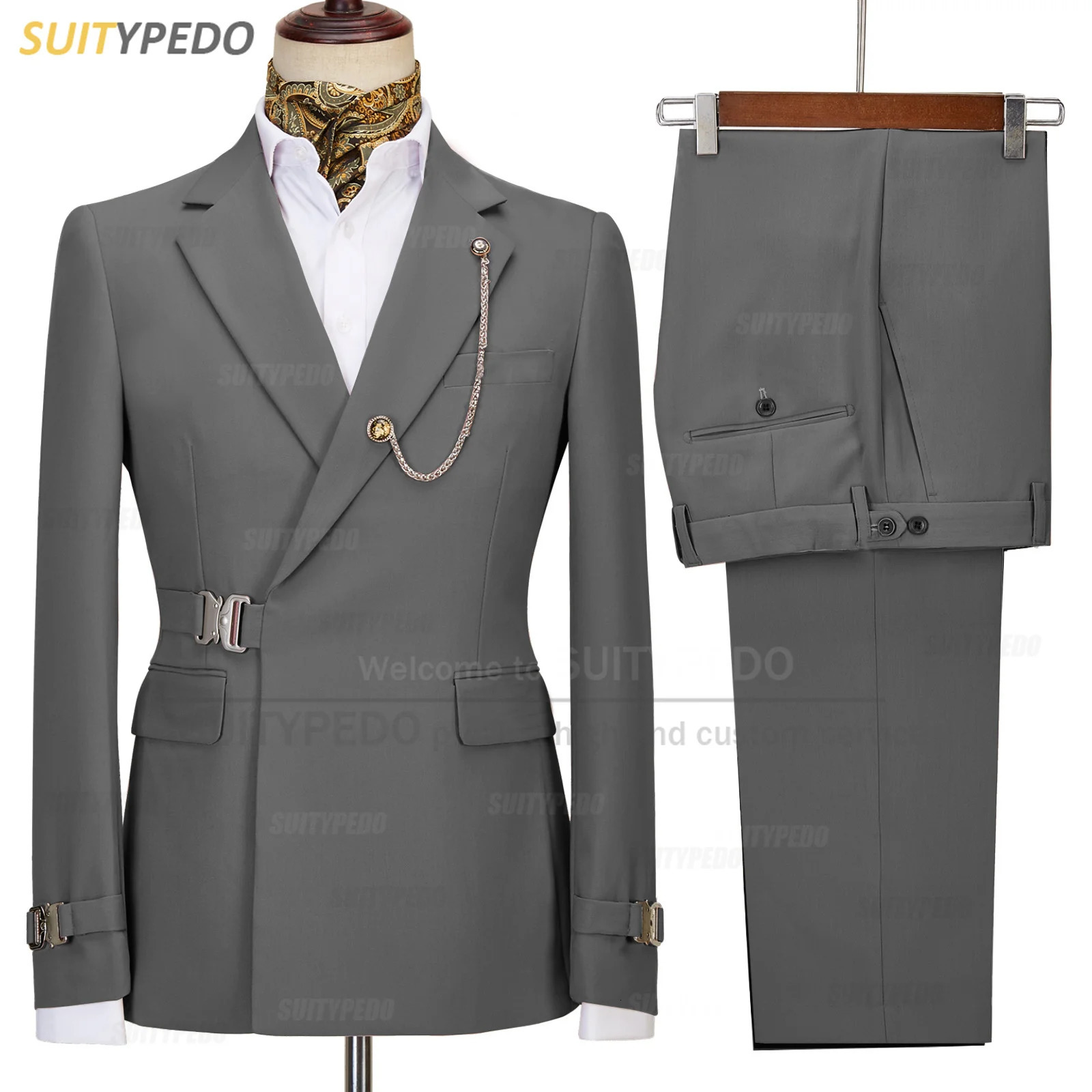 Classic Blue Men Suit Sets Formal Party Tailor-made Blazer Pants 2 Pieces Wedding Prom Gentlemen Fashion Jacket Outfits 250530