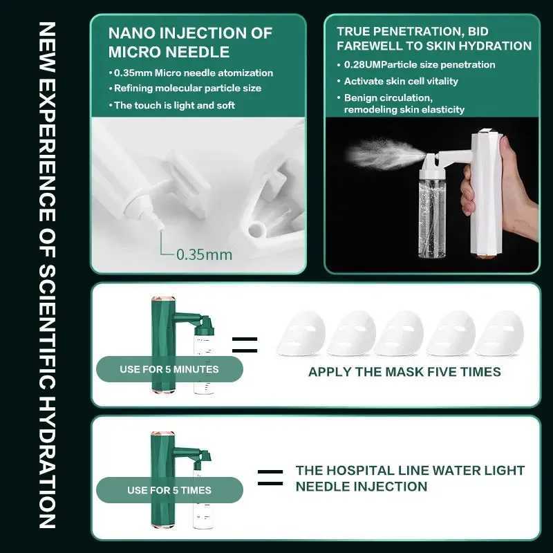 NEW Nano Facial Steam Sprayer USB Humidifier Rechargeable Atomized Facial Oxygen Injection Moisturizing Beauty Care ToolsXJ250607