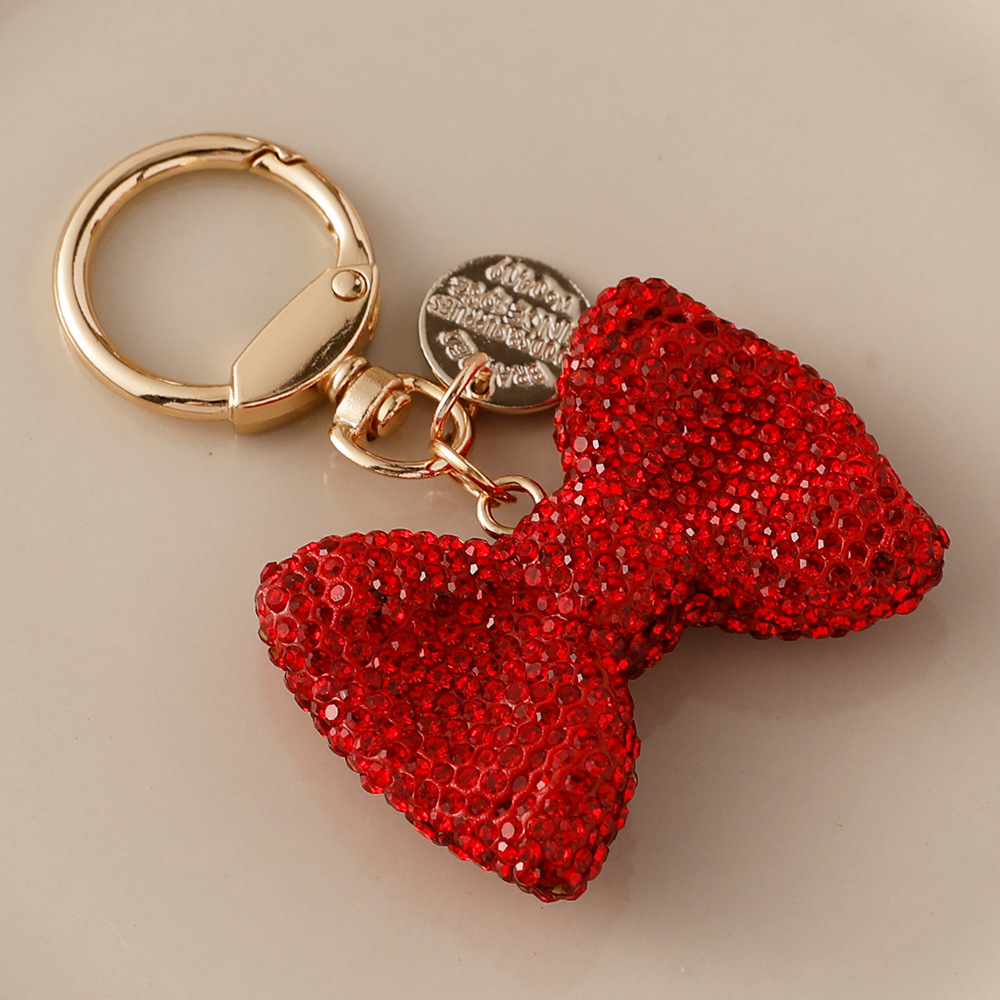 Fashion Sparkling Diamond Encrusted Butterfly Machine Keychain Girls Sparkling Car Keychain,Wallet Pendant Fashion Sparkling Bag Pendant