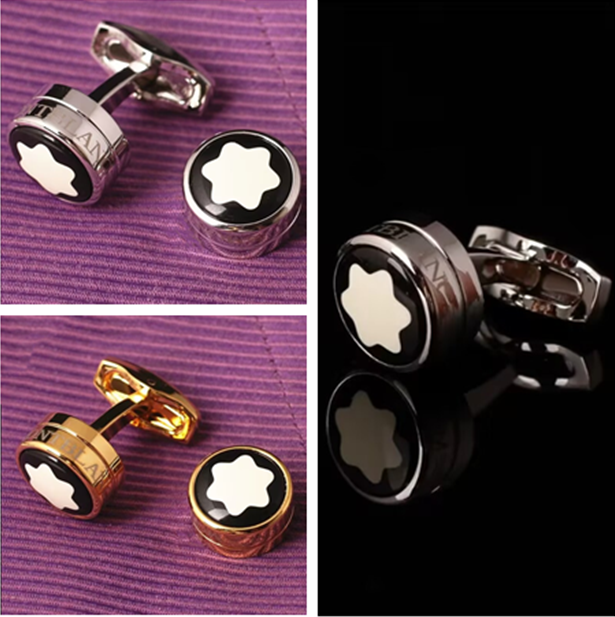 Elegant Men charm Gold Cufflinks MB Designer French style Cuff Links with Classic Letter Patterns - Perfect Christmas Gift for Him