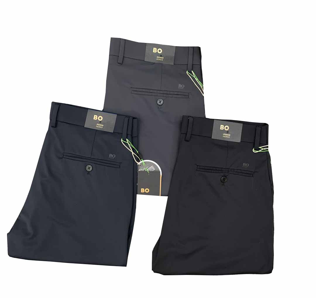 Designer luxury Men's dress pants Business Pants Tencel fabric Casual pants Fashion brand solid color Black