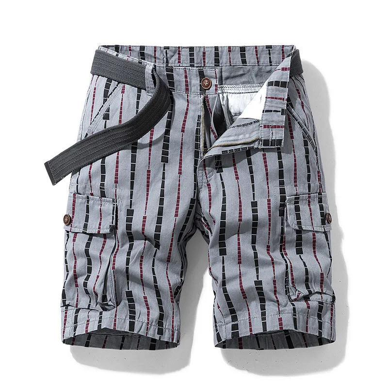 Men Shorts Fashion Plaid Beach Shorts Mens Casual Camo Camouflage Shorts Military Short Pants Male Bermuda Cargo Overalls 250529