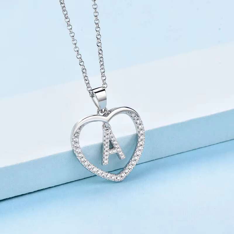 925 Silver Gold Letter a to Z Script Name Necklace Pendant Necklaces Alphabet 26 Capital Initial Letters Necklace