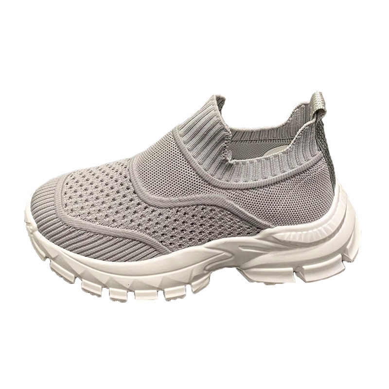 Flyknit Sneakers Summer New Mesh Breathable Lightweight Casual Shoes Thick Sole Slip On Casual Running Shoes For Women Trendy Ddmysaturn