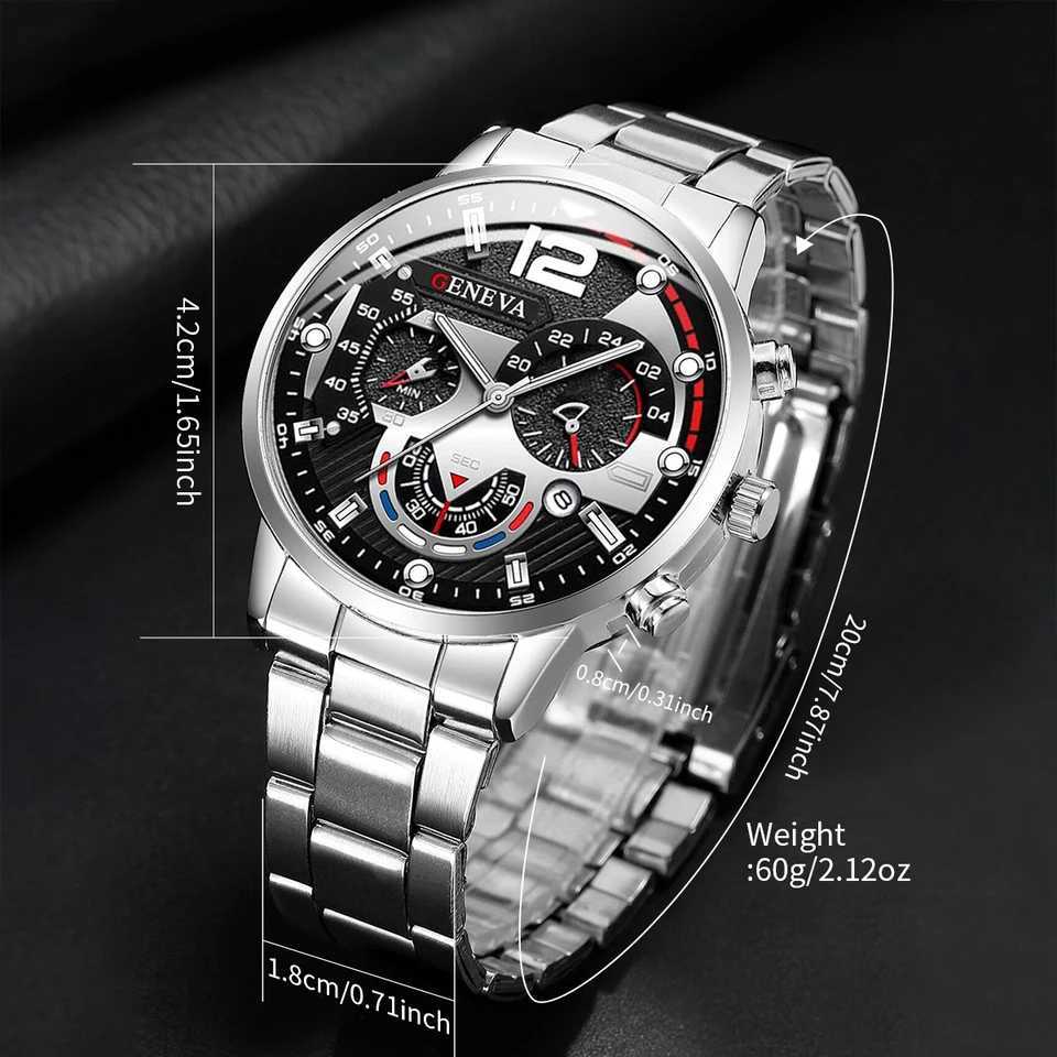 4PCS Men Business Watches Set Fashion Analog Quartz Watch for Mens Clock Reloj HombreWithout Box Y250605