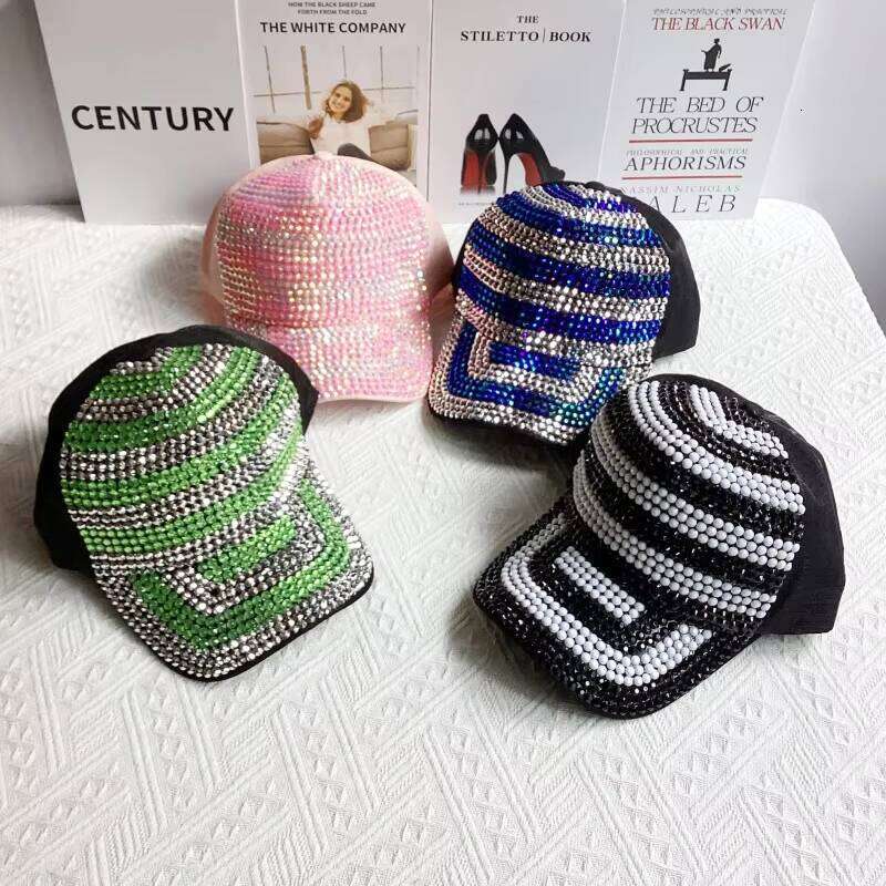 New Luxurious Two-Tone Rhinestone Adjustable Baseball Cap Fashion Sunscreen Sun Hat Wholesale
