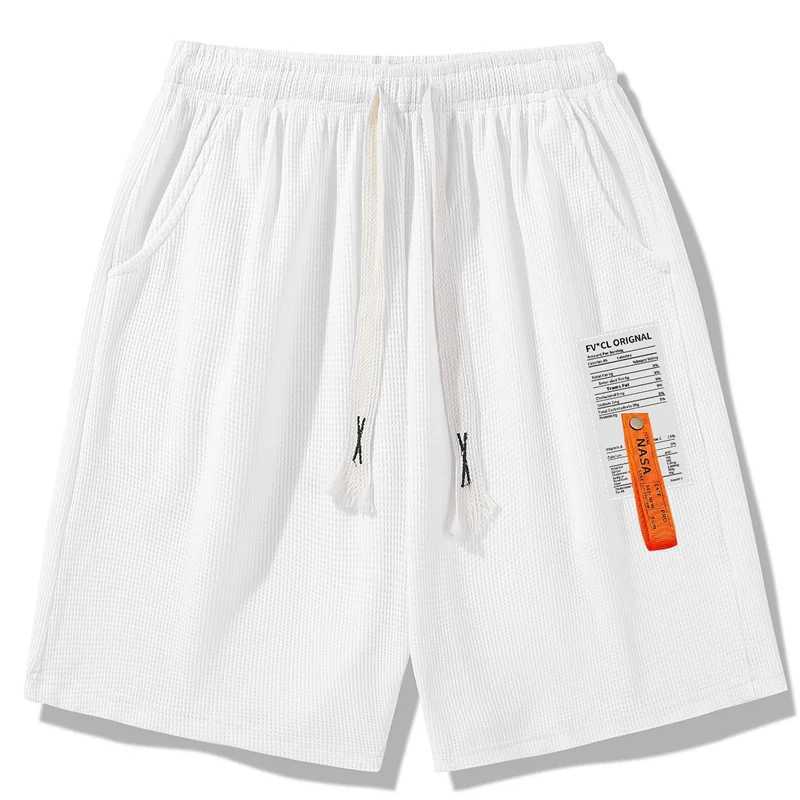 Sports Shorts for Men in Summer Thin Ice Silk Quick Drying Five Quarter Pants Fashionable Waffle Style Drawstring Shorts XJ250605