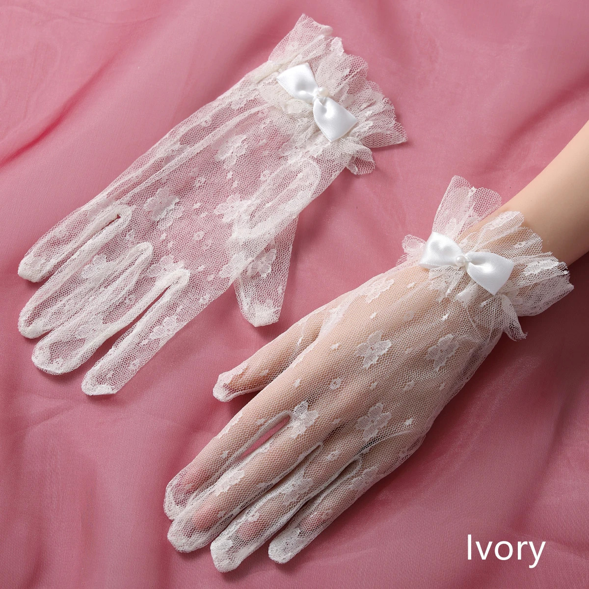 Bridal Gloves Full Of Elegant Style Ladies Ivory Wedding Gloves With Bow Suitable For Engagement Party 250530