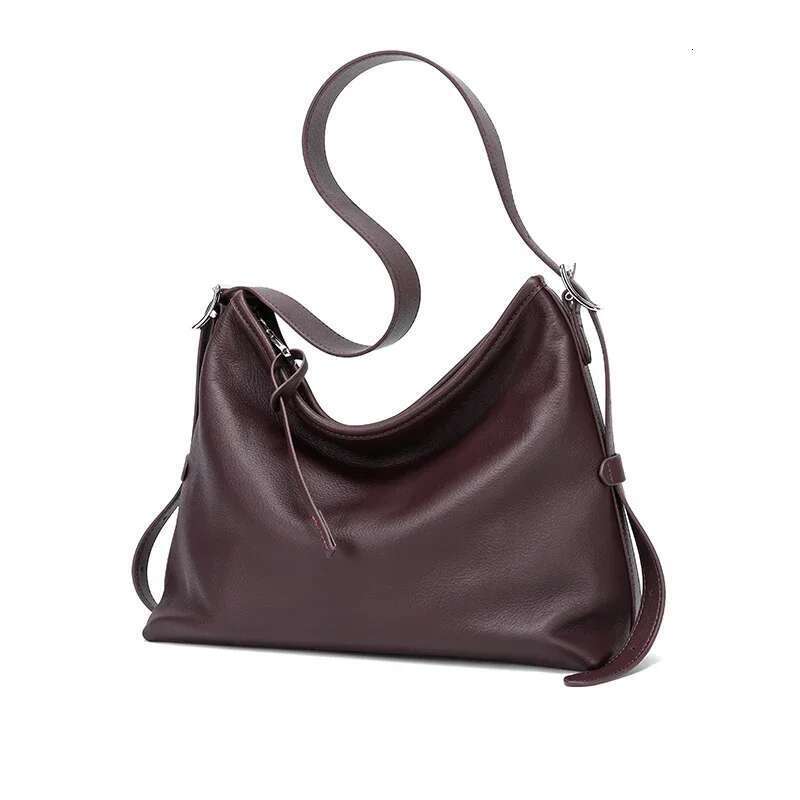 Designer Bags 2025 Women's Cow Genuine Leather Handbags Girls Casual Shoulder Bag Female Fashion Shopping Retro Large Designer Bags For Lady Luxu