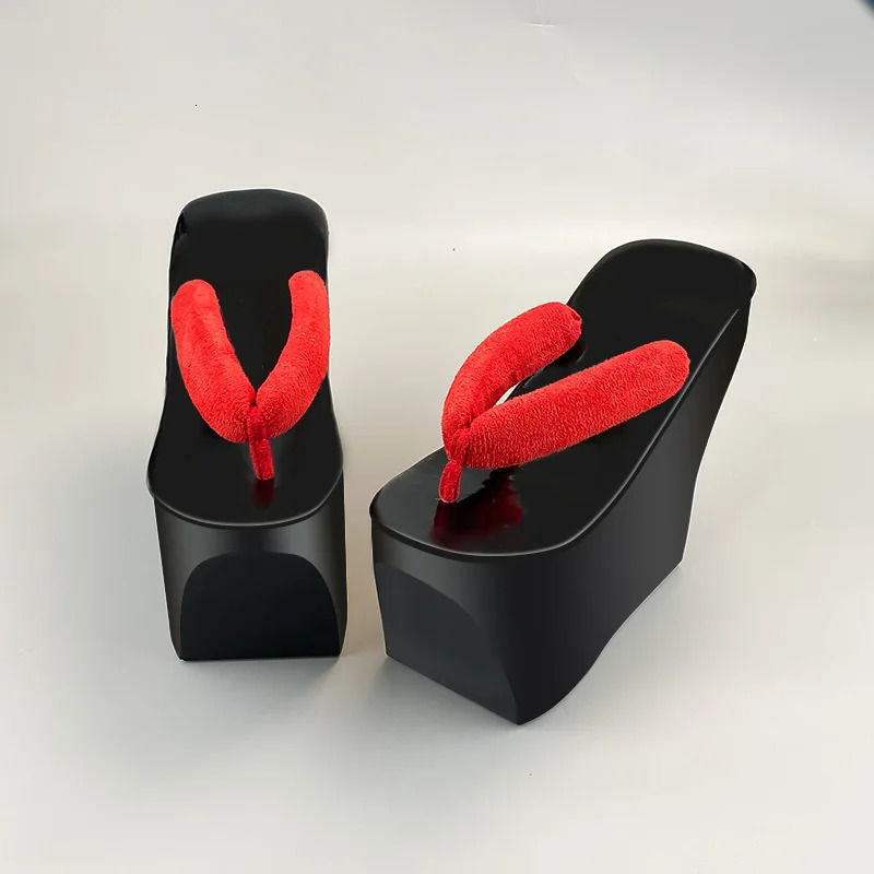 Women Wooden Japanese GETA Clog Flops Flip Wood Sandal Shoes Cosplay Japan Geisha 10CM 250604