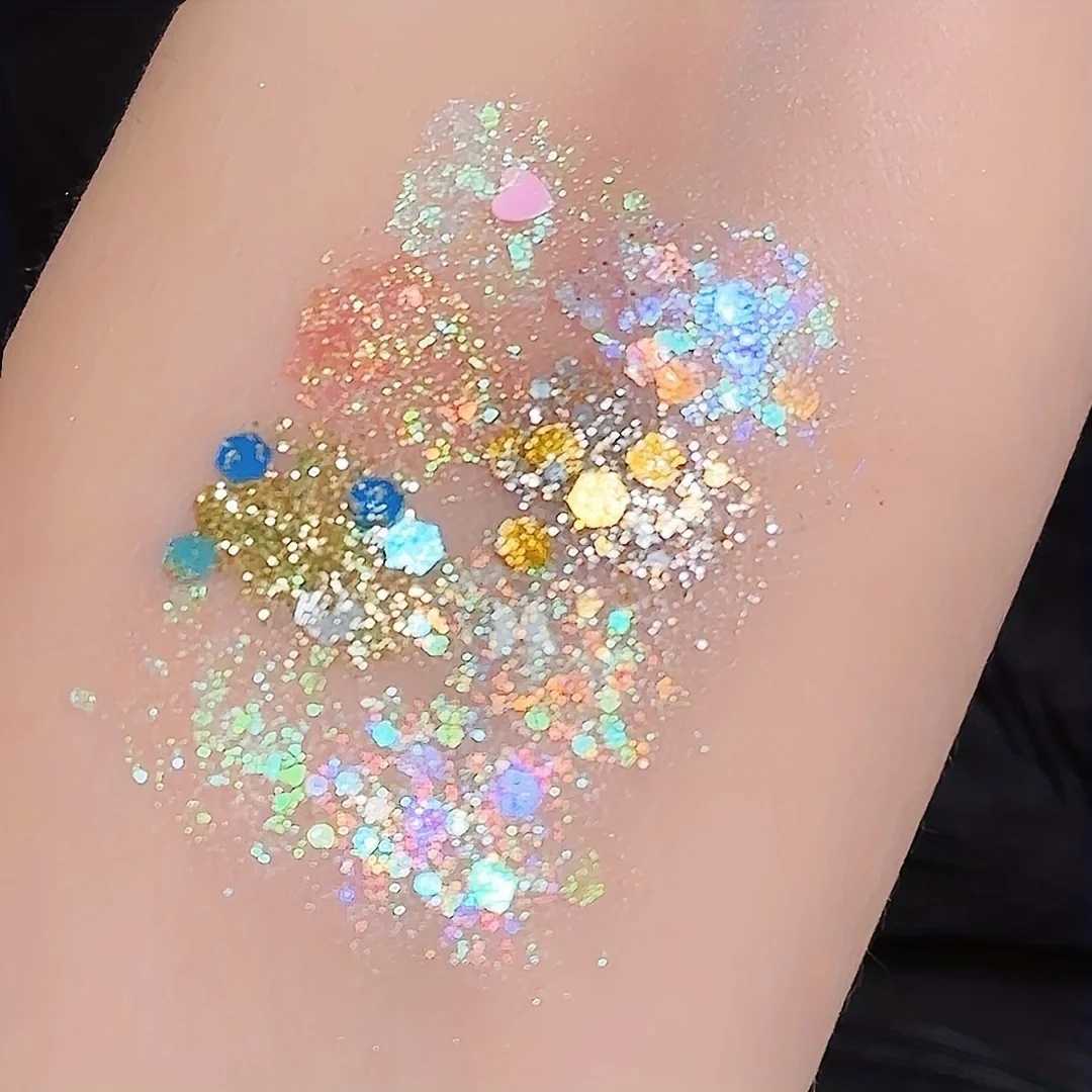 6 Colors Sparkly Glitter Eyeshadow Palette Long-Lasting Shimmer Diamond Dust Non-Smudge Colorful Sequins Cosmetic for Party W250605