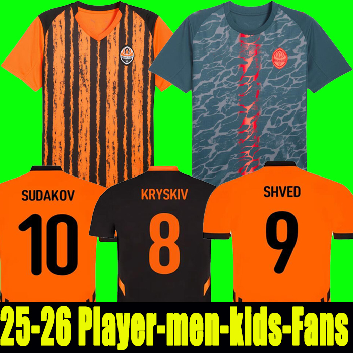 3XL 2025/26 Shakhtar Donetsk Soccer Jerseys Fans Version KEVIN EGUINALDO #7 2025 Home Away PEDRINHO SHVED SUDAKOV football shirts S-4XL