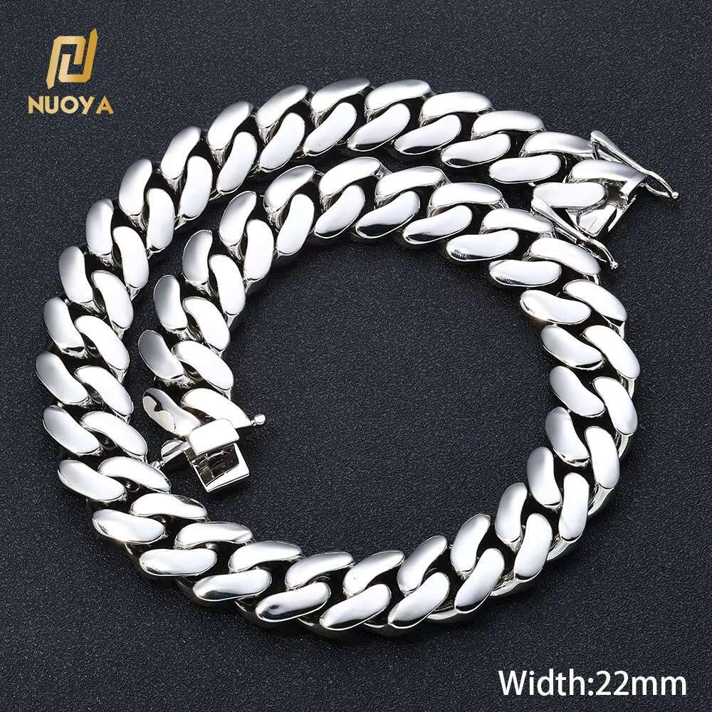 Wholesale 10/12/15/19/22mm 18K Gold Plated Heavy Miami Cuban Link Chain Necklace for Men Hip Hop Jewelry Cuban Chains
