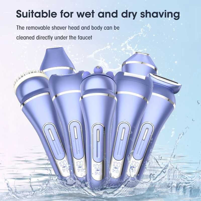 RESUXI 227 Womens 7-in-1 Multifunction Electric Epilator Shaver Bikini Legs Underarm Public Trimmer with Charging BaseXJ250607
