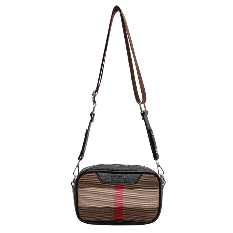 Free Shipping Designer Bag Small For Women 2025New Camera Contrasting Color Small Square Stylish Womens Bag Wide Strap Single Shoulder Crossbody Bag