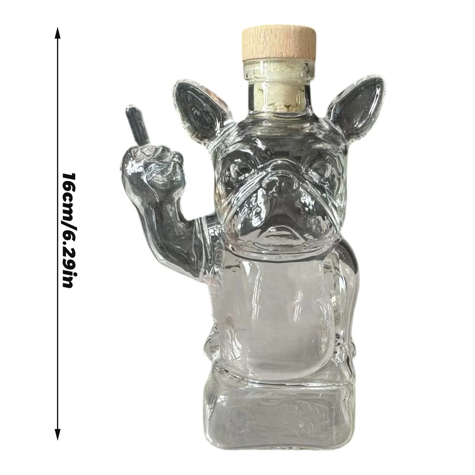 French bulldog bar whiskey decanterthickened whiskey bottle funny wine decanterbeverage glass bottlecreative gift for friends 250605