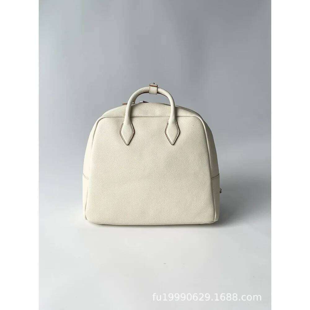 Women's Bags Designer Niche Design Double Shoulder Handmade First Layer Cowhide Large Capacity Computer Bag Commuter Backpack Travel Leisure