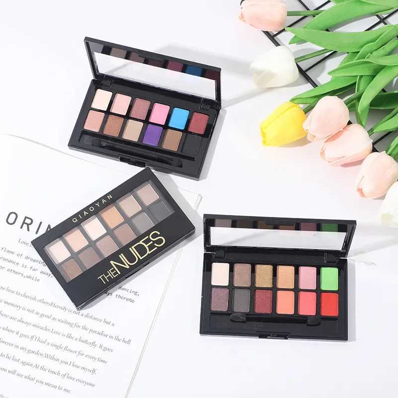 2-Color Nude Eyeshadow Palette Neutral Tones Matte Shimmer Long Lasting Blendable Makeup for Beginners And Professionals W250605