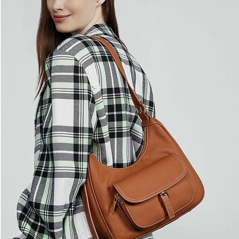 Women Soft Genuine Leather Shoulder Bags High Quality Designer Purse Crossbody Bag Ladies Vintage Messenger Commuting Bag