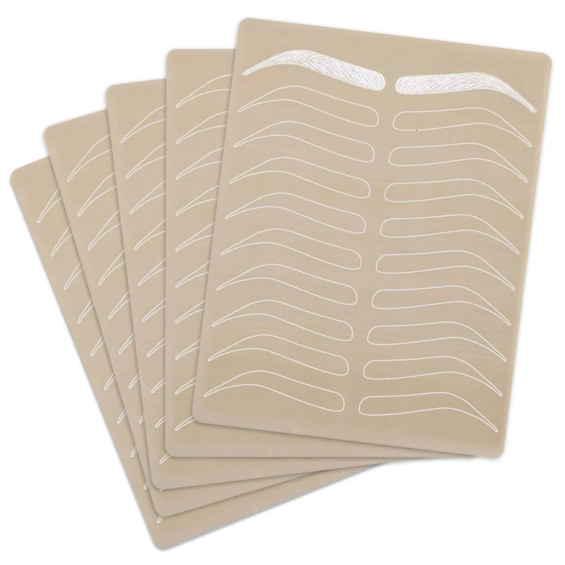 5pcs anent Makeup Tatoo Eyebrow Latex Rubber Practice Skin PMU Tattoo Training Learning Eyebrow Inkless Microblading Skin 250604