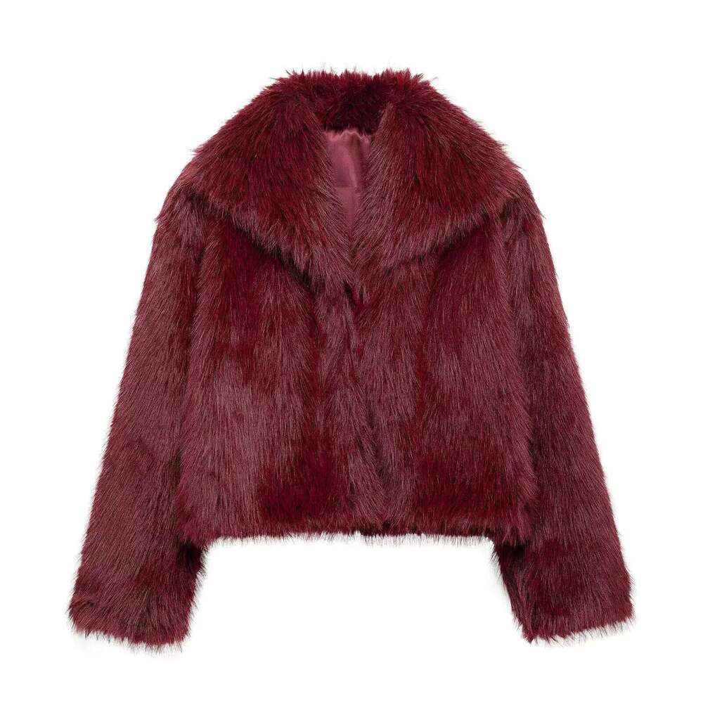 Coats Designer Women European And American Style New Fashion Lapel Temperament Versatile Faux Fur Coat Designer