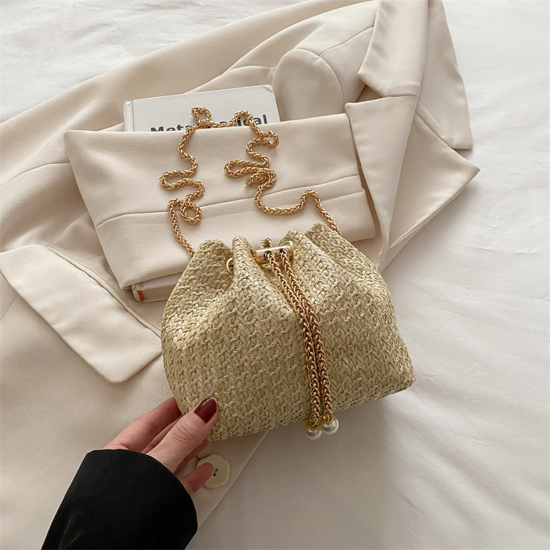 designer 2025 Summer New Fashion Trend Casual Simple Bucket Bag Stylish Niche Design Women's Shoulder Crossbody Bag