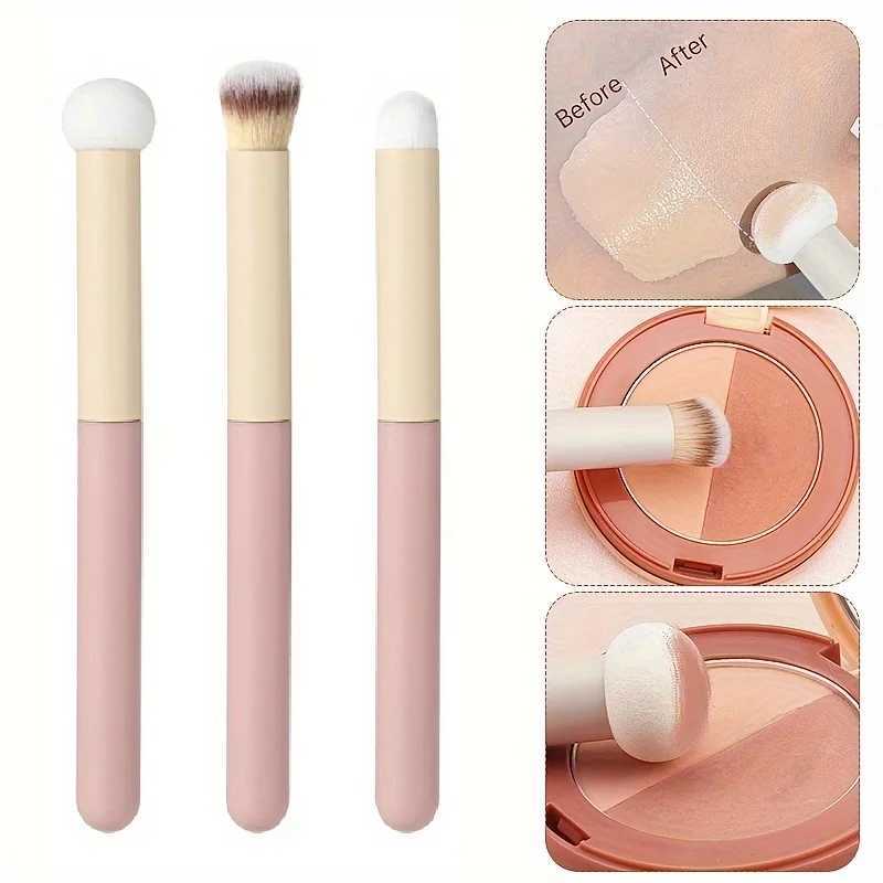 3Pcs Soft Mushroom Sponge Head Makeup Brushes Concealer Brush Lipstick Lip Powder Puff Foundation Contour Cosmetic Tools W250605
