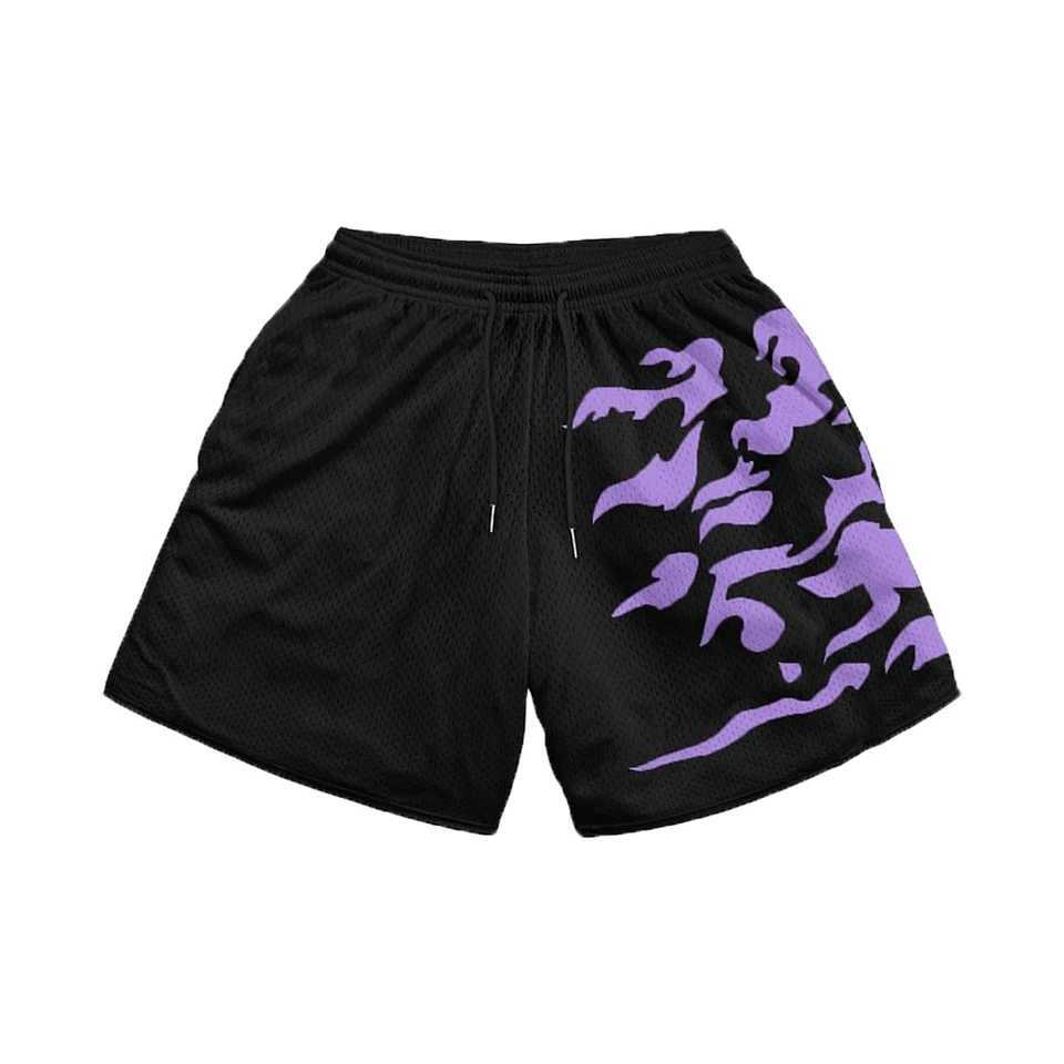 Mens Anime 3D Printed Beach Shorts Elastic Waist Anime Shorts Harman Printed Street Casual Loose Shorts XJ250605