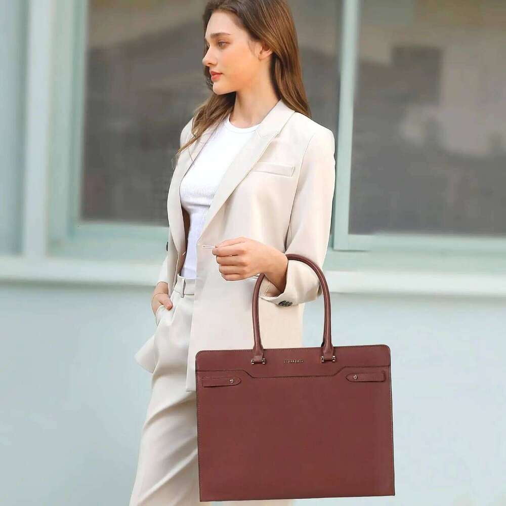 Women's Bags Designer Women Laptop For Book Dell 15.6 Inch PU Leather Office Travel Tote Bag Waterproof Computer Shoulder Messenger Briefcase