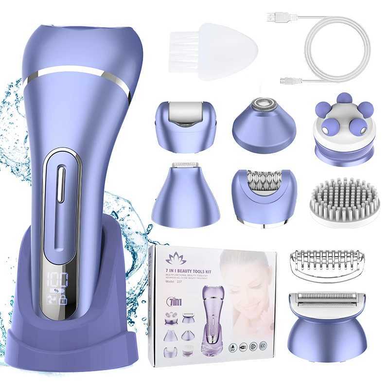 RESUXI 227 Womens 7-in-1 Multifunction Electric Epilator Shaver Bikini Legs Underarm Public Trimmer with Charging BaseXJ250607