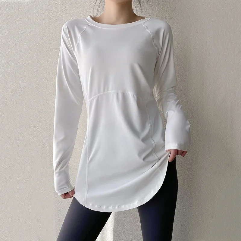 Long Sleeve Yoga Clothes Women Sportswear Woman Gym Running Blouses Shirts Sports Tops Fitness T-shirt Gym Clothing Workout 250604