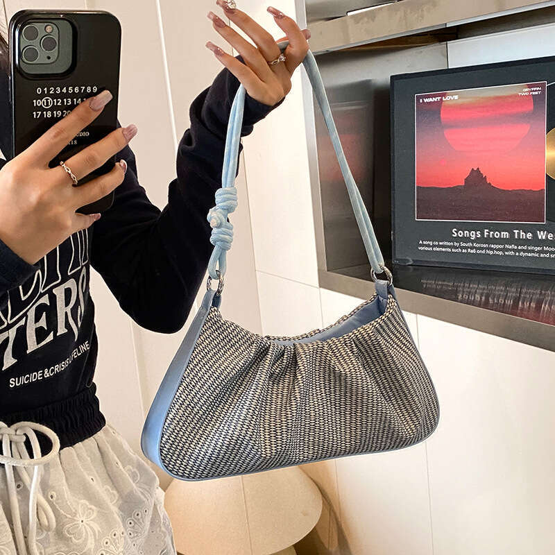 Summer Fashion Woven Texture Elegant Underarm 2025 New Trend This Year Versatile Shoulder Bag Trendy Handbag for Women
