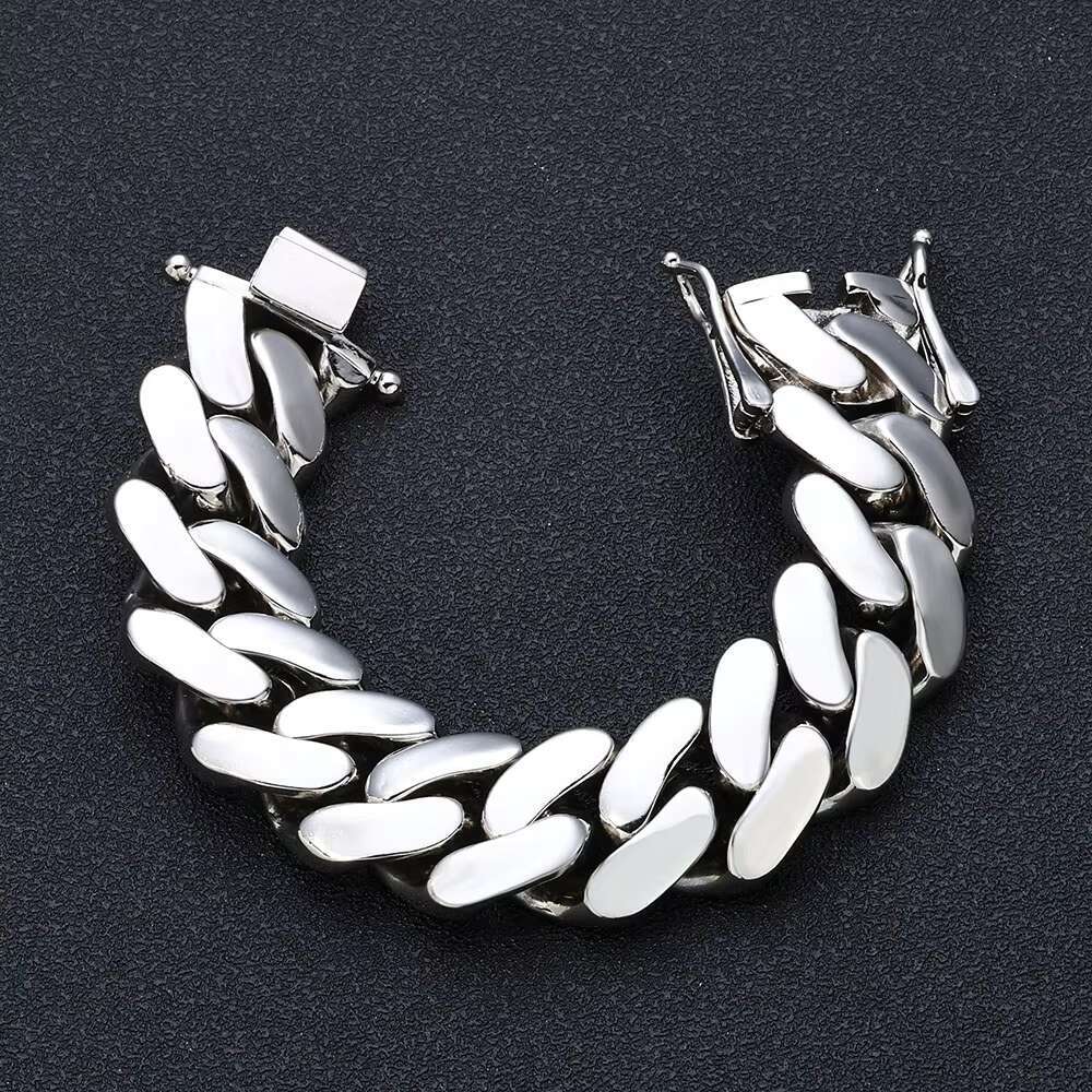 Heavy Duty 22mm Cuban Link Bracelet for Men High Polish 18K Gold Plated Hip Hop Jewelry Wholesale Miami Style Chain